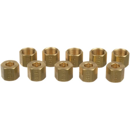 Allpoints Nut, Compression, 1/4" (10/Pkg) Pk 263651